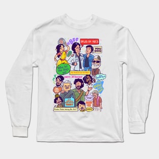 Sholay - cartoon doodle Long Sleeve T-Shirt